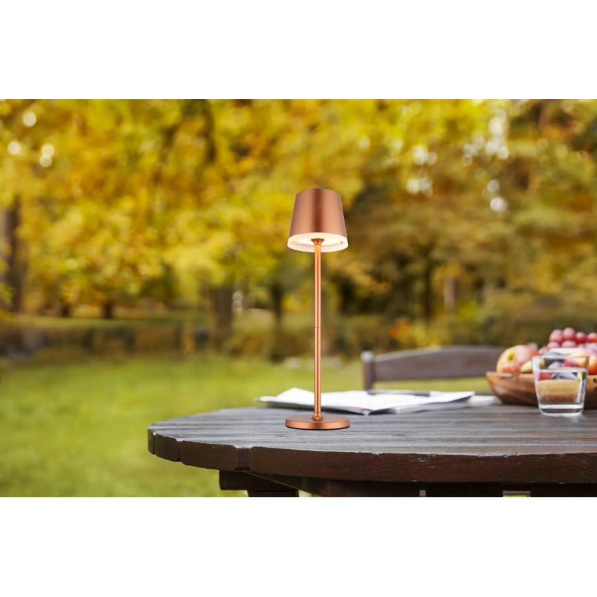 Globo - LED-Solarleuchte LED/0,6W/3V 3000K IP44 1200 mAh kupfern