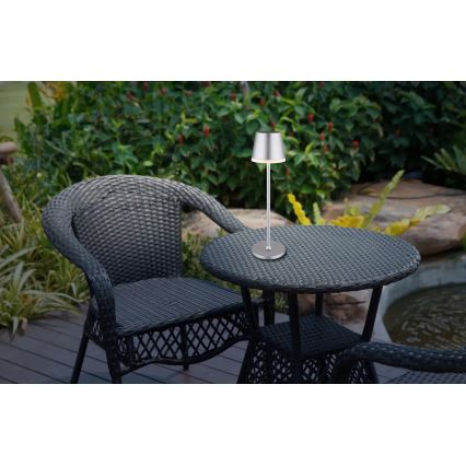 Globo - LED-Solarleuchte LED/0,6W/3V 3000K IP44 1200 mAh matt Chrom