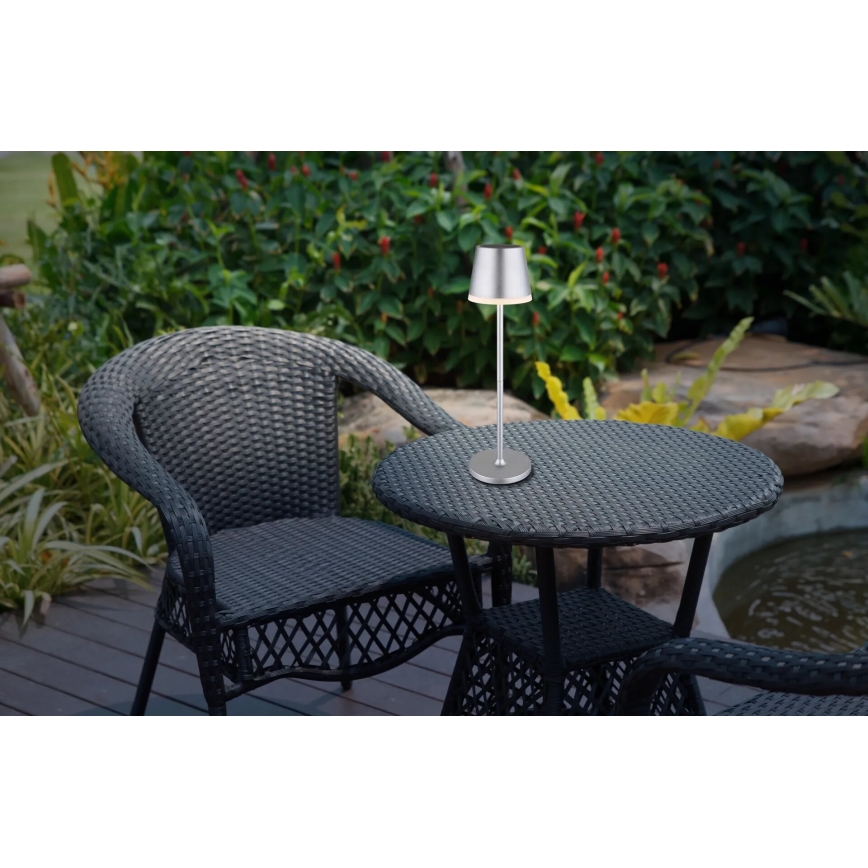 Globo - LED-Solarleuchte LED/0,6W/3V 3000K IP44 1200 mAh matt Chrom