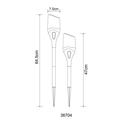 Globo - LED-Solarleuchte LED/2,4W/3V 1600K IP44 800 mAh