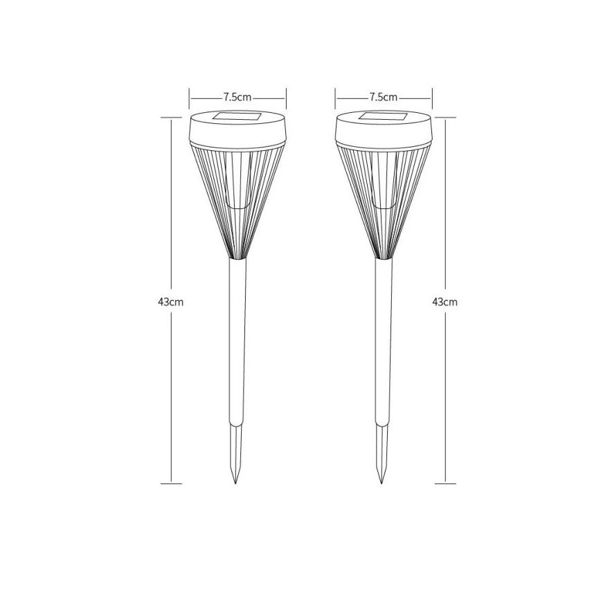 Globo - SET 2x LED-Solarleuchte LED/0,1W/1,2V IP44 300 mAh