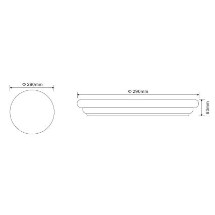 Globo - LED Deckenleuchte 1xLED/20W/230V