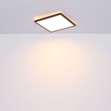 Globo - LED dimmbare Badezimmer-Deckenleuchte LED/24W/230V 42x42 cm IP44 schwarz
