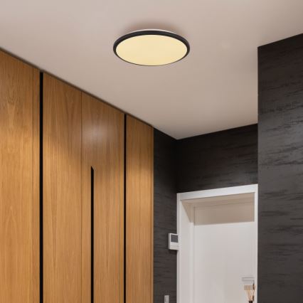 Globo - LED-Deckenleuchte LED/18W/230V 3000K d 35 cm schwarz