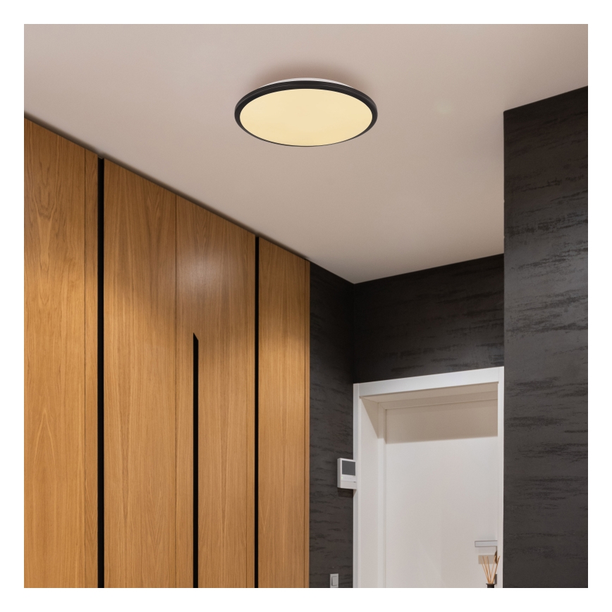 Globo - LED-Deckenleuchte LED/18W/230V 3000K d 35 cm schwarz