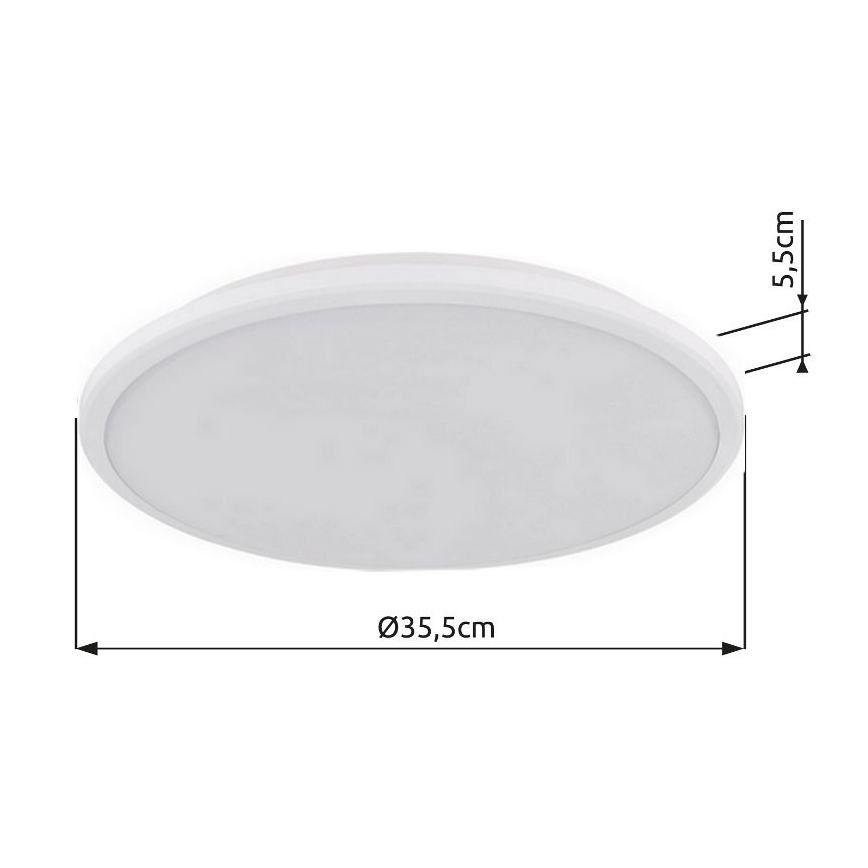 Globo - LED-Deckenleuchte LED/18W/230V 3000K d 35 cm weiß