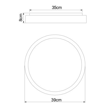 Globo - LED dimmbare Deckenleuchte LED/18W/230V + Fernbedienung