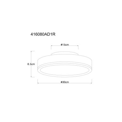 Globo - LED-Deckenleuchte LED/12W/230V 3000K d 30 cm