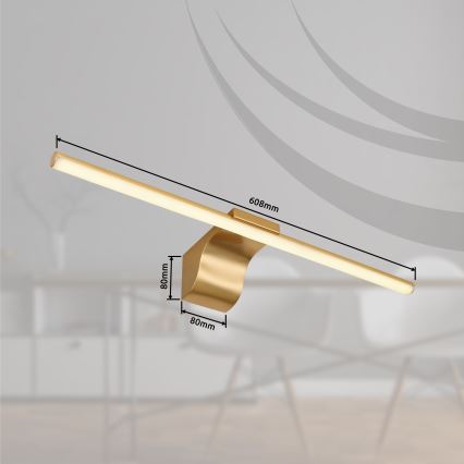Globo - LED Badezimmerspiegelbeleuchtung LED/10W/230V 60,8 cm IP44 gold