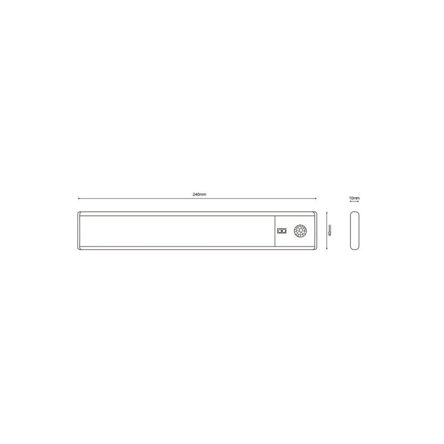 Globo - LED dimmbares, wiederaufladbares Unterbauleuchte LED/1,4W/5V 4000K 1100 mAh 24 cm