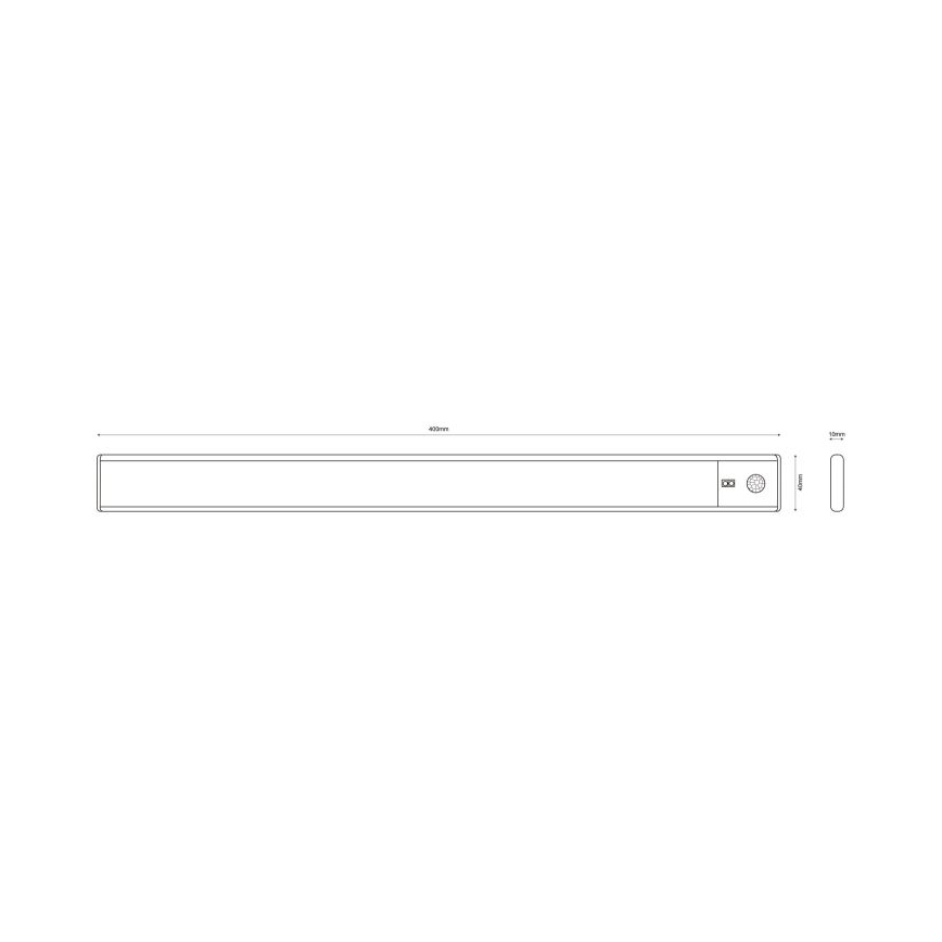 Globo - LED dimmbares, wiederaufladbares Unterbauleuchte LED/2,5W/5V 4000K 1100 mAh 40 cm
