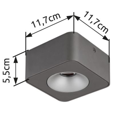 Globo - LED-Deckenleuchte LED/6,5W/230V 11,7x11,7 cm