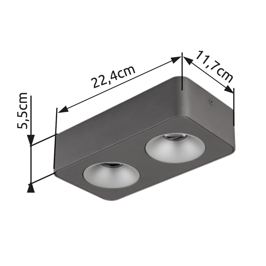 Globo - LED-Deckenleuchte LED/11W/230V 11,7x22,4 cm