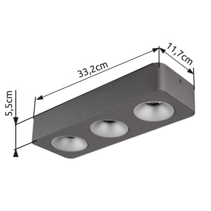 Globo - LED-Deckenleuchte LED/14W/230V 11,7x33,2 cm