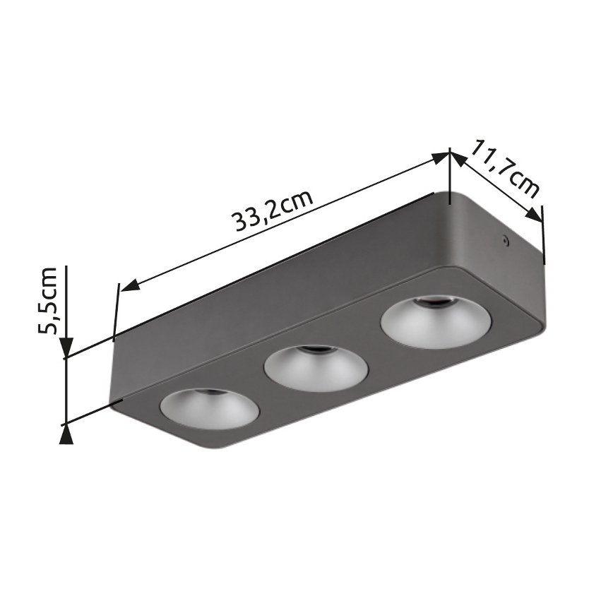 Globo - LED-Deckenleuchte LED/14W/230V 11,7x33,2 cm