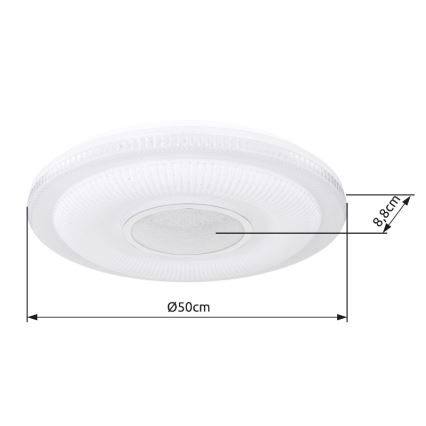 Globo - Dimmbare LED-Deckenleuchte LED/30W/230V 3000-6500K d 50 cm weiß Wi-Fi Tuya + Fernbedienung
