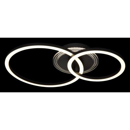 Globo - LED-Deckenleuchte LED/30W/230V 2700/4500/6500K d 33x50 cm schwarz