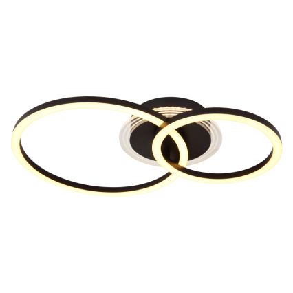 Globo - LED-Deckenleuchte LED/30W/230V 2700/4500/6500K d 33x50 cm schwarz