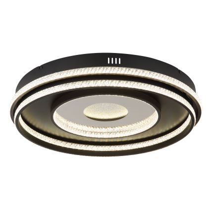 Globo - LED dimmbare Hängeleuchte an Seil LED/54W/230V 2700-6500K Ø 60 cm schwarz + Fernbedienung