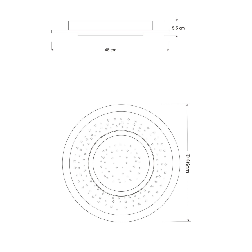Globo - LED dimmbare Deckenleuchte LED/44W/230V 2700-6000K + Fernbedienung
