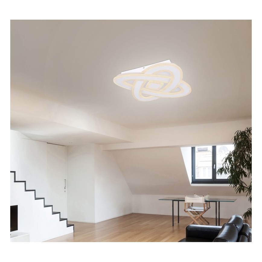 Globo - Dimmbare LED-Deckenleuchte LED/36W/230V 3000-6000K d 50 cm weiß + Fernbedienung