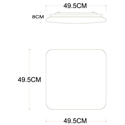 Globo - Dimmbare LED-Deckenleuchte LED/40W/230V 2700-6500K d 50 cm Wi-Fi Tuya + Fernbedienung