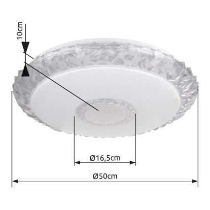 Globo - Dimmbare LED-Deckenleuchte LED/40W/230V 2700-6500K d 50 cm Wi-Fi Tuya + Fernbedienung