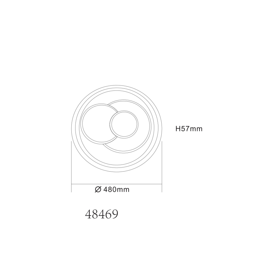Globo - LED-Deckenleuchte LED/36W/230V 3000/4000/6500K Ø 48 cm