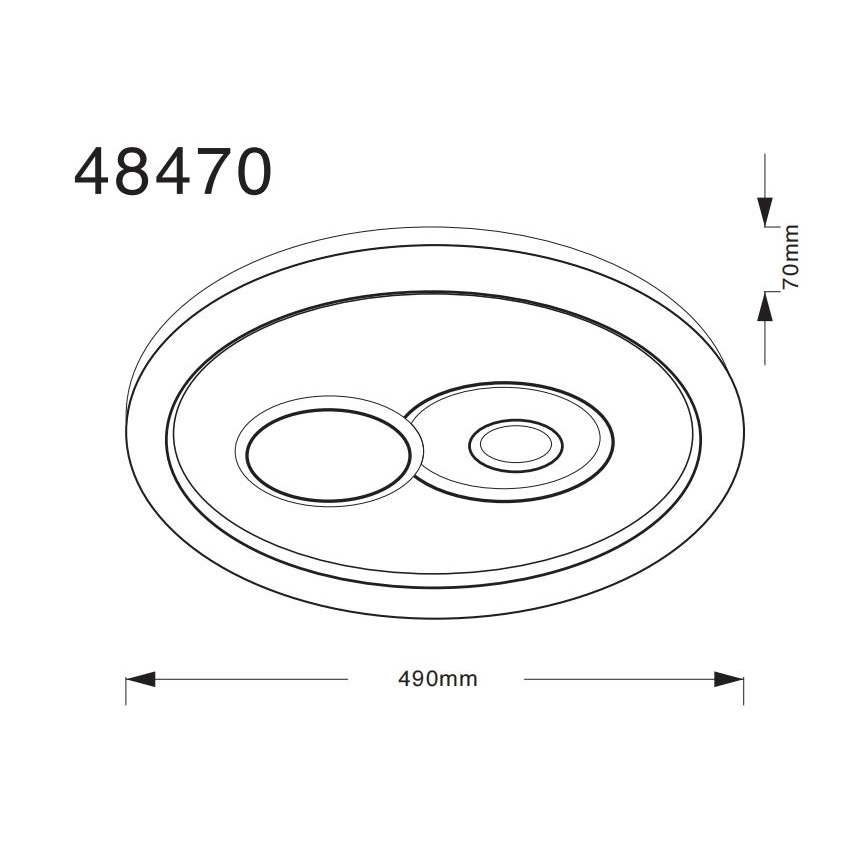 Globo - LED-Deckenleuchte LED/36W/230V 3000/4000/6500K Ø 49 cm