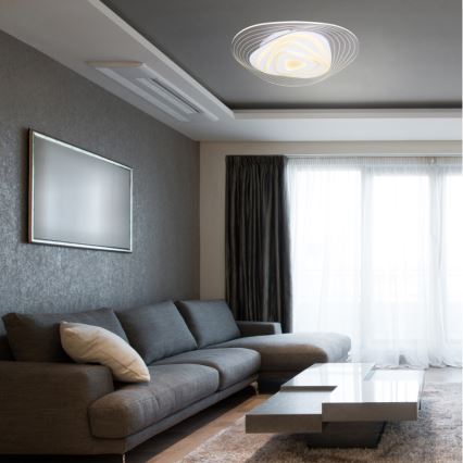 Globo - Dimmbare LED-Deckenleuchte LED/40W/230V 3000-6500K 50,2x48,8 cm Wi-Fi Tuya + Fernbedienung