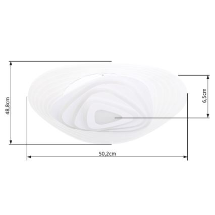 Globo - Dimmbare LED-Deckenleuchte LED/40W/230V 3000-6500K 50,2x48,8 cm Wi-Fi Tuya + Fernbedienung