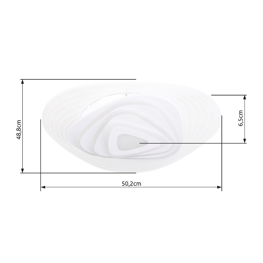 Globo - Dimmbare LED-Deckenleuchte LED/40W/230V 3000-6500K 50,2x48,8 cm Wi-Fi Tuya + Fernbedienung