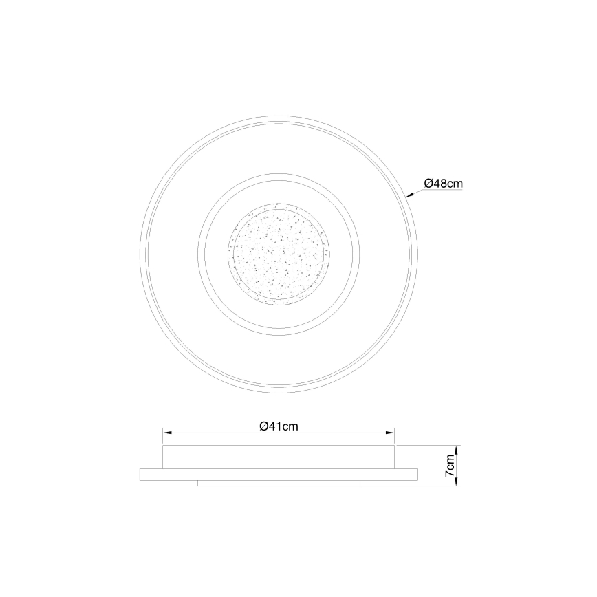 Globo - Dimmbare LED-Deckenleuchte LED/36W/230V 2700-6000K + Fernbedienung