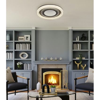 Globo - Dimmbare LED-Deckenleuchte LED/48W/230V 2700-6000K d 48 cm anthrazit + Fernbedienung