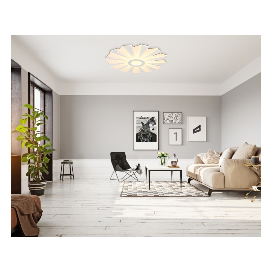 Globo - Dimmbare LED-Deckenleuchte LED/58W/230V 2700-6000K d 50 cm weiß + Fernbedienung