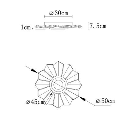 Globo - Dimmbare LED-Deckenleuchte LED/58W/230V 2700-6000K d 50 cm weiß + Fernbedienung