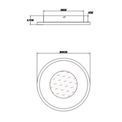 Globo - LED Deckenleuchte LED/24W/230V 2700/4500/6500K Ø 33 cm