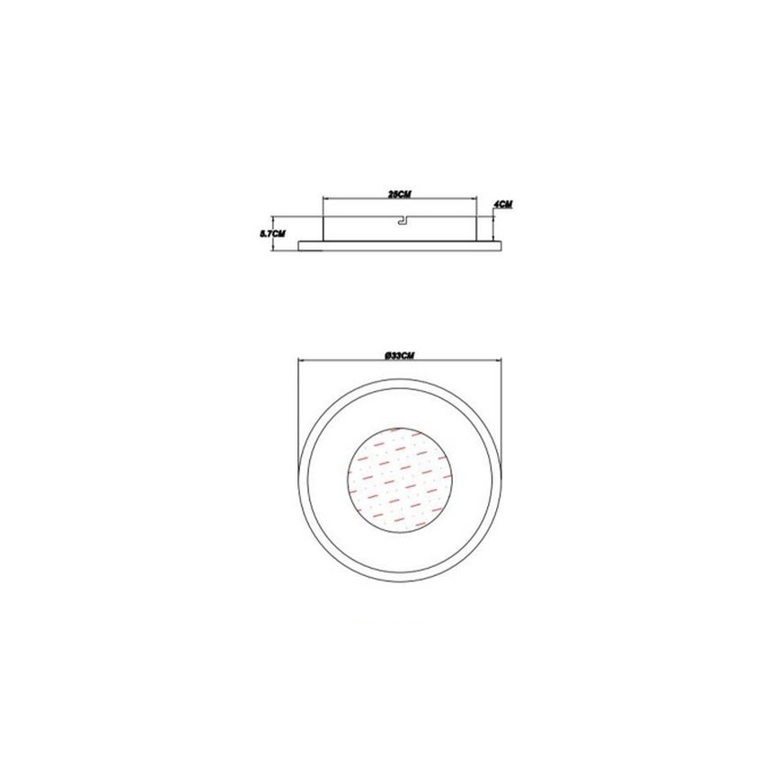 Globo - LED Deckenleuchte LED/24W/230V 2700/4500/6500K Ø 33 cm