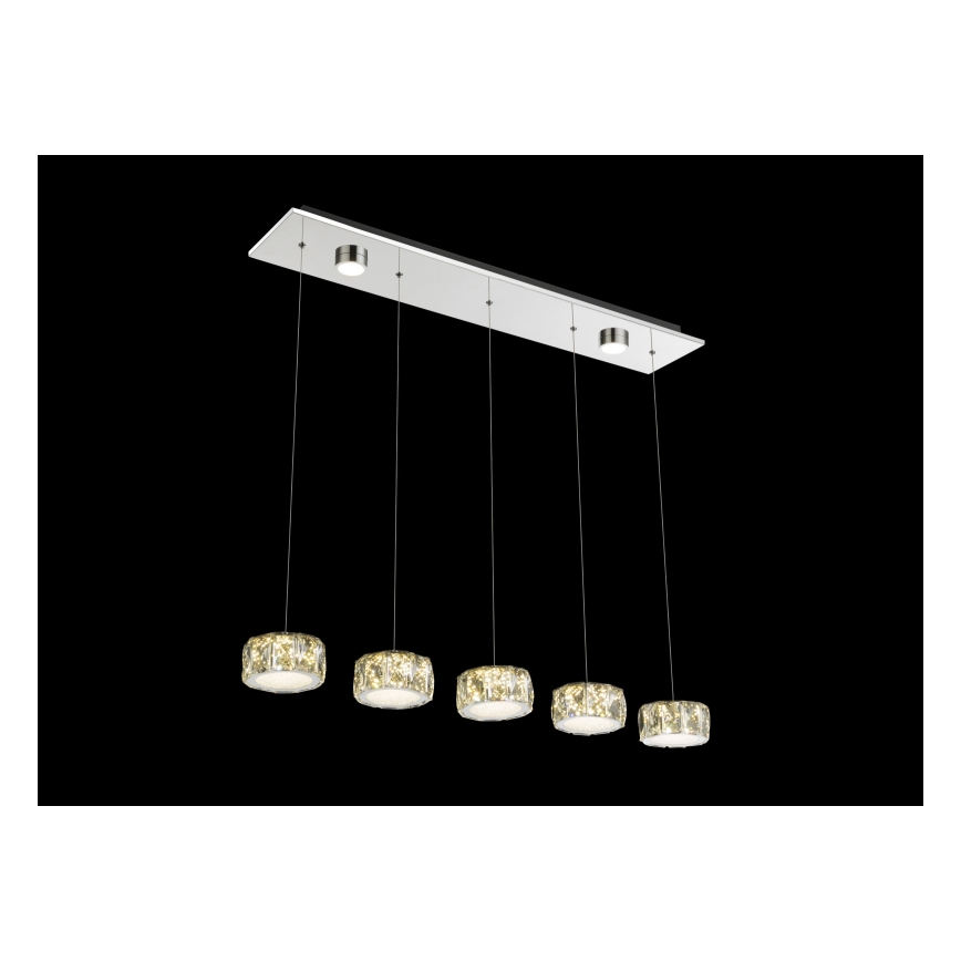 Globo - LED-Hängeleuchte LED/52W/230V 4000K glänzendes Chrom/klar