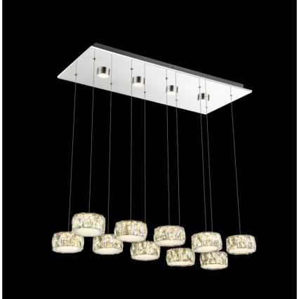Globo - LED-Hängeleuchte LED/92W/230V 4000K glänzendes Chrom/klar