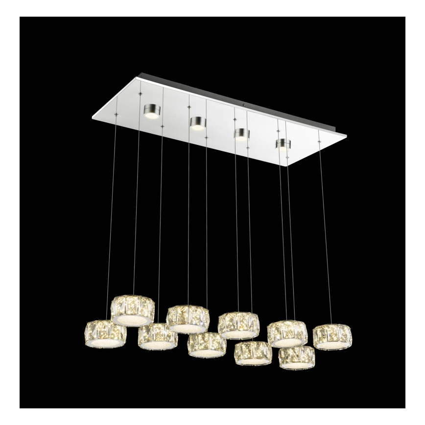 Globo - LED-Hängeleuchte LED/92W/230V 4000K glänzendes Chrom/klar