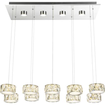 Globo - LED-Hängeleuchte LED/92W/230V 4000K glänzendes Chrom/klar