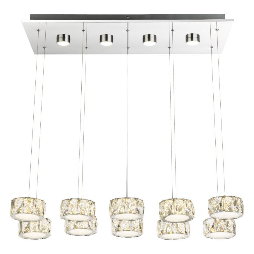 Globo - LED-Hängeleuchte LED/92W/230V 4000K glänzendes Chrom/klar