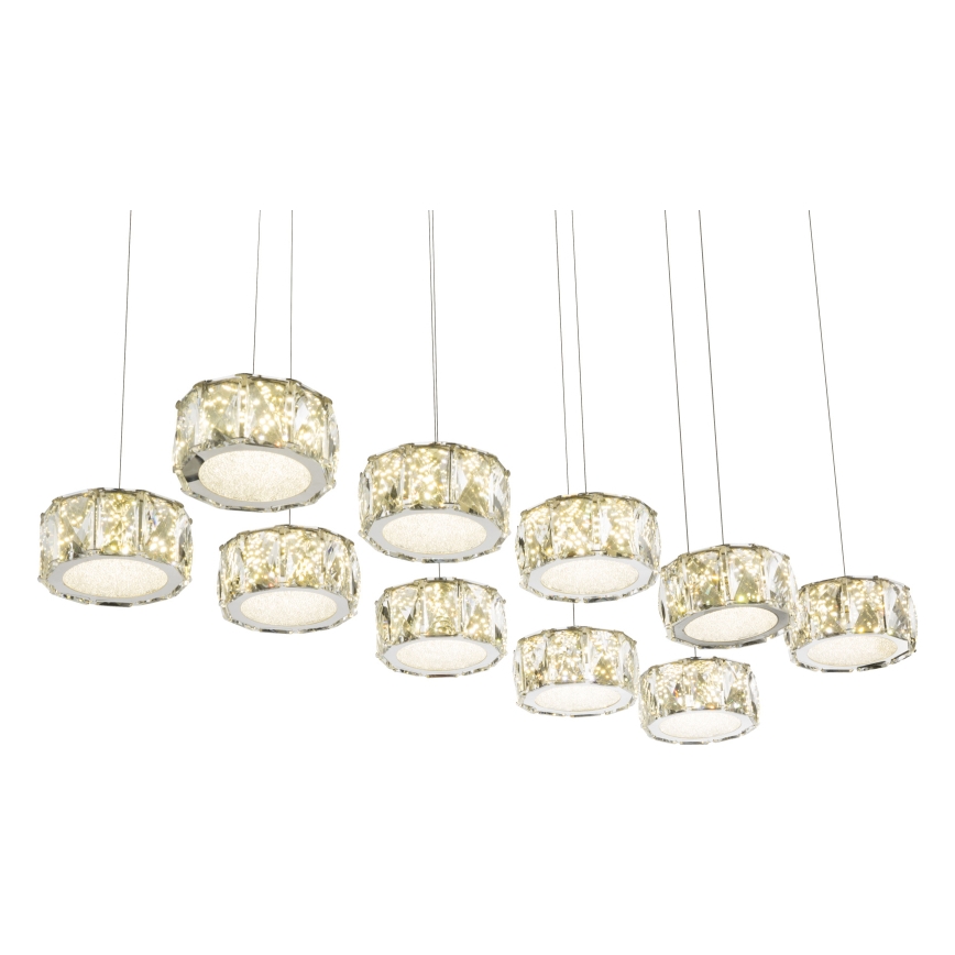 Globo - LED-Hängeleuchte LED/92W/230V 4000K glänzendes Chrom/klar