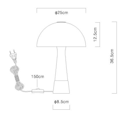 Globo - Tischlampe 1xE27ILLU/40W/230V grün