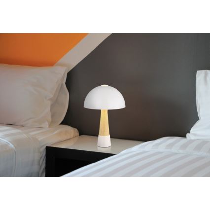 Globo - Tischlampe 1xE27ILLU/40W/230V weiß