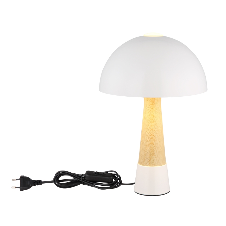 Globo - Tischlampe 1xE27ILLU/40W/230V weiß
