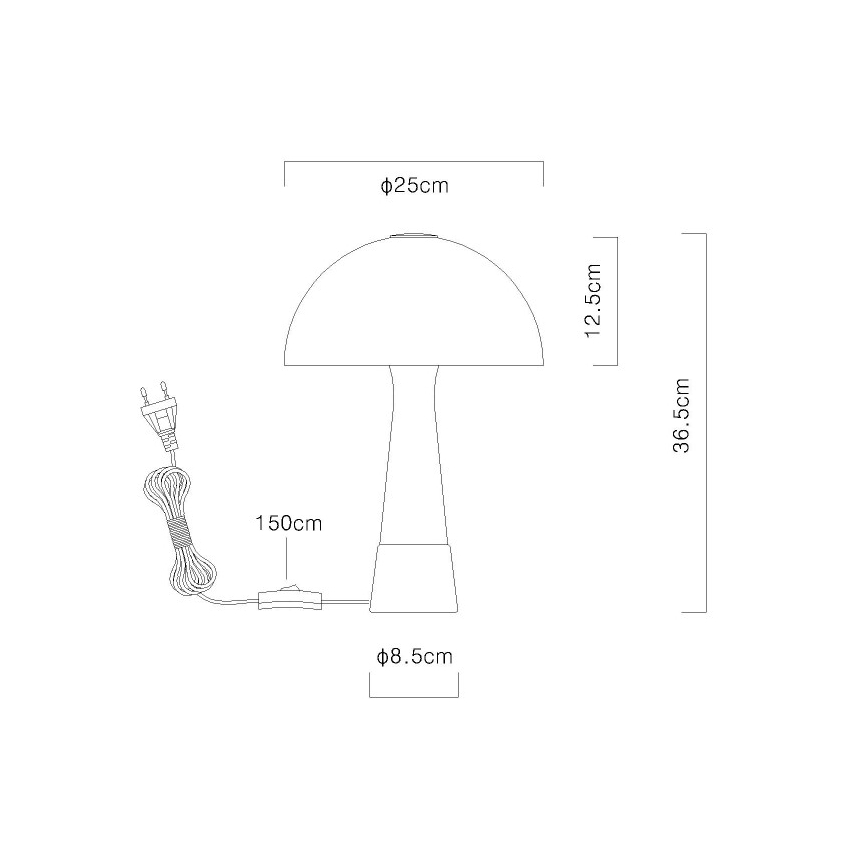 Globo - Tischlampe 1xE27ILLU/40W/230V weiß