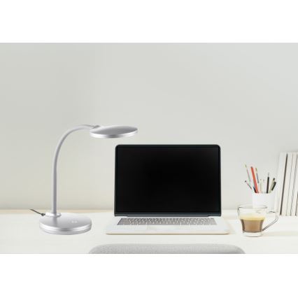 Globo - Dimmbare, flexible LED-Touch-Tischleuchte LED/4,6W/230V silbern