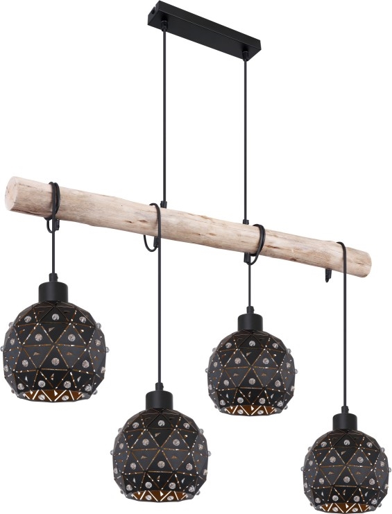 Globo 54029-4H - Pendelleuchte an Kabel JODIE 4xE27/40W/230V beige/schwarz